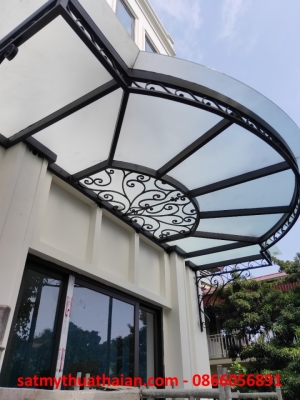 Mái kính sắt mỹ thuật MK_12