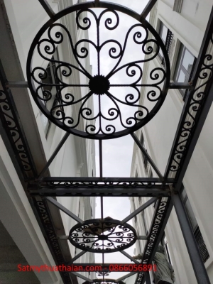 Mái kính sắt mỹ thuật MK_09