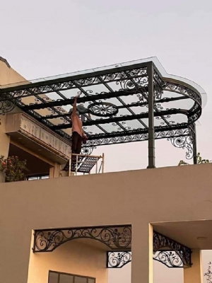 Mái kính sắt mỹ thuật MK_04