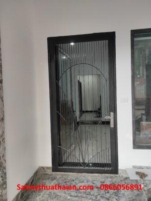 Cửa đi sắt mỹ thuật CD_23